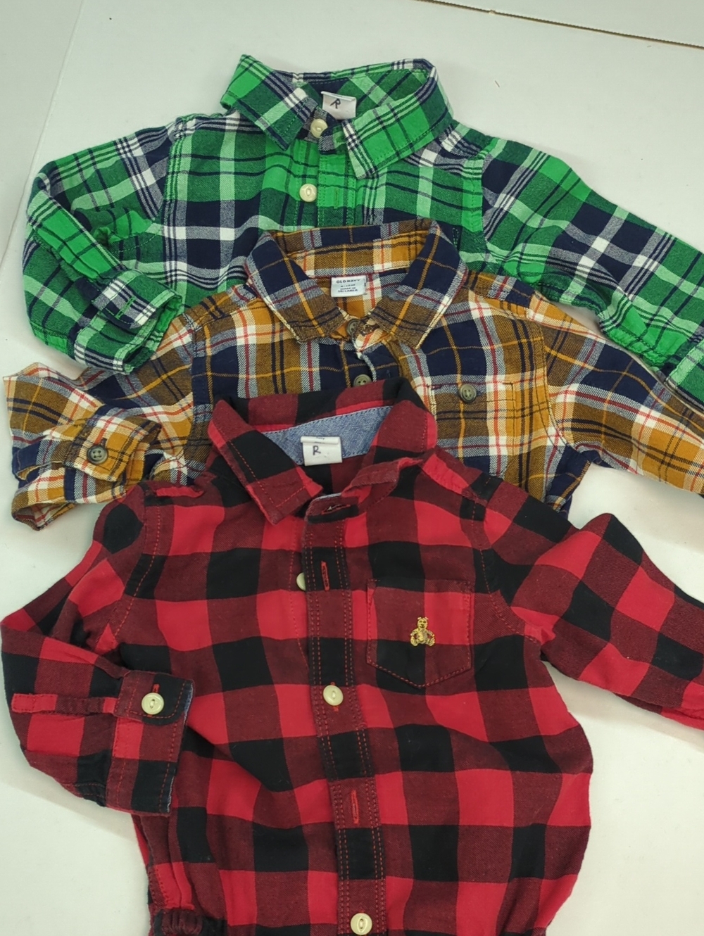 Set of 3 baby Flannels - baby Gap/Old Navy 6-12 months